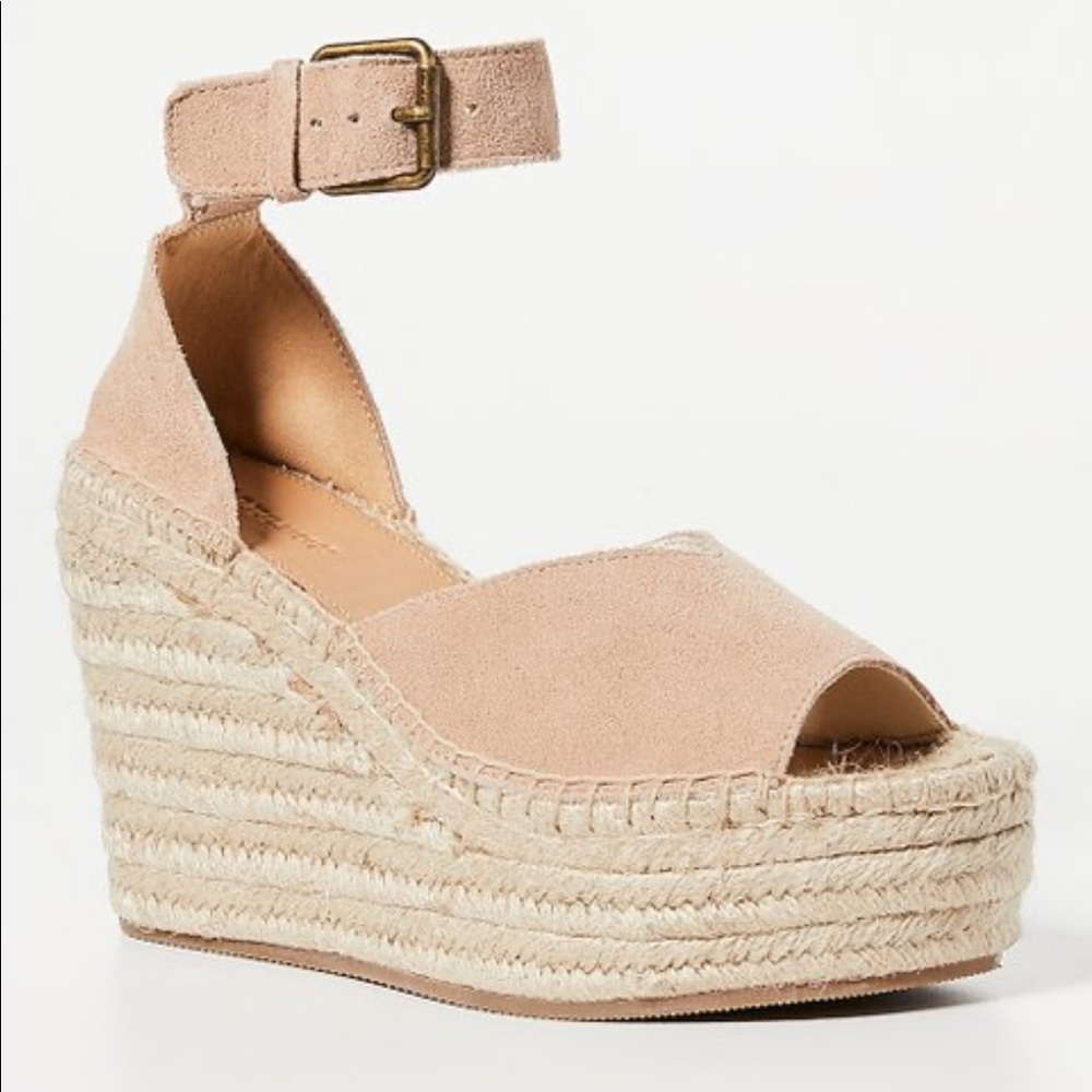 Soludos Positano Platform Suede Espadrille Wedge